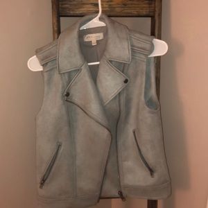 Grey suede vest